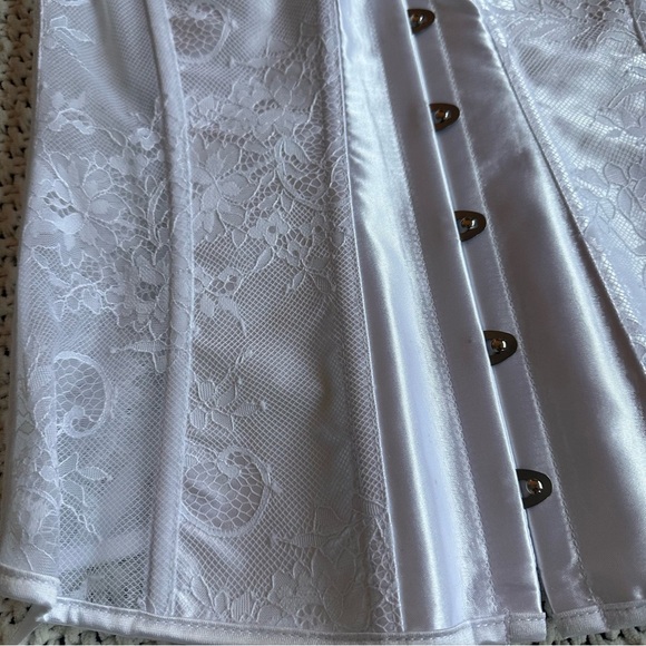 Adore Me Ashoka White Lace Corset NEW Women’s Size 0X (Sz 12-14) Bridal Gift - Picture 5 of 11